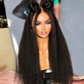 Perruque Brésilienne Kinky Straight HD Lace  – Cheveux Humains 100 %, Effet Naturel